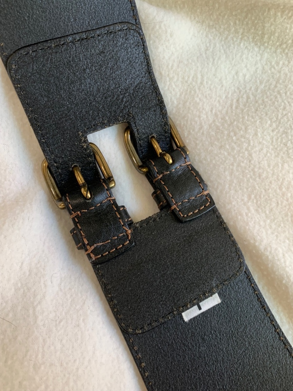 Ann Taylor Loft Wide Double Buckle Belt - Picture 4 of 11